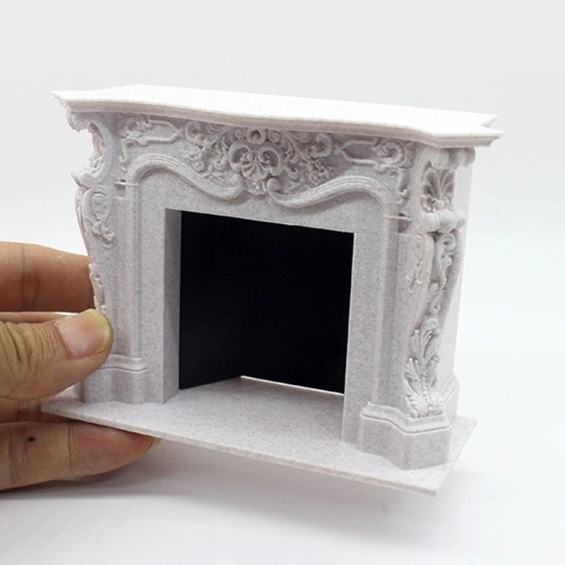 Y1UB Display Fireplaces Realistic Mantel Zakka Model Toy for 1:12 Scale