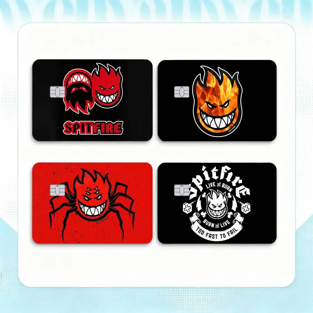 S-Spitfire W-Wheels Logo  Credit Card HD Stickers Game Card Decal Small Chip Waterproof Sticker Gift