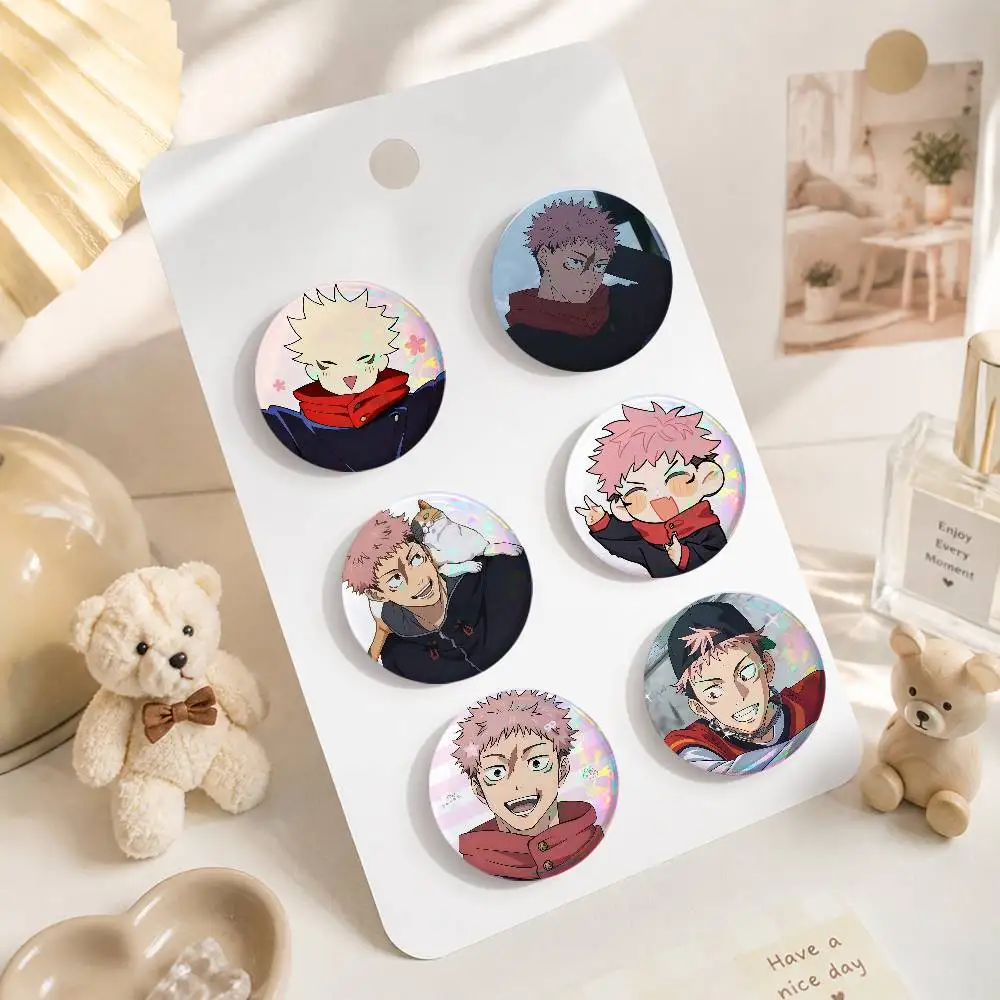 Yuji Itadori Pins, Cartoon Brooches, Badge Gifts, Clothing, Backpacks, Stationery, Accessories