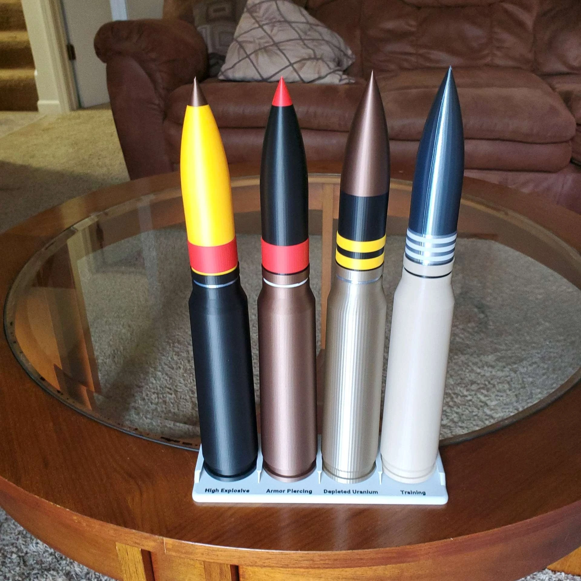 

4PCS/lot 3D Printed A-10 Warthog 30mm GAU-8 Ammo Collection Model Replica, Military Fan Display,Cosplay & Educational Prop