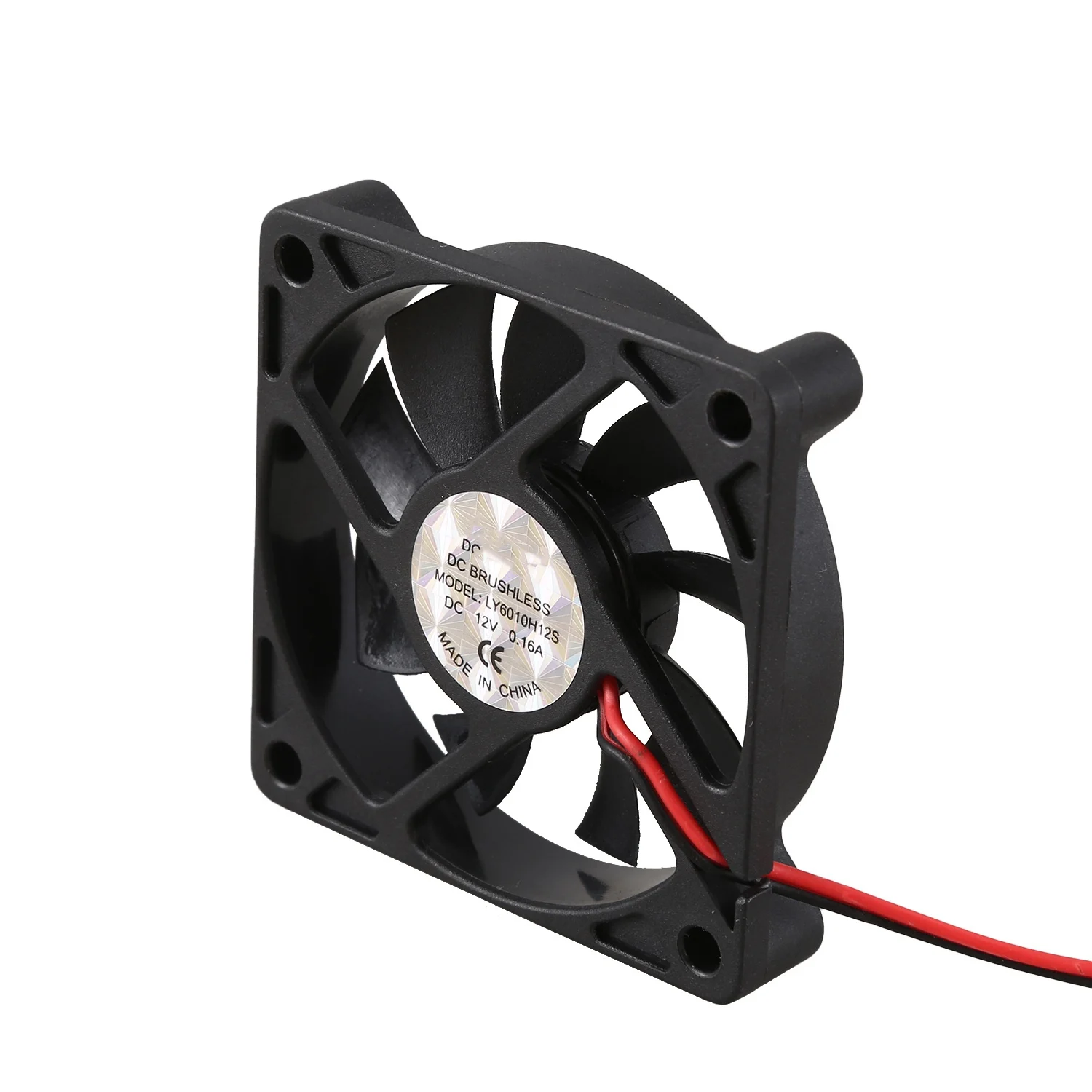 Boîtier de PC de bureau DC 12V 0,16 A 60mm, refroidisseur à 2 broches, ventilateur de refroidissement