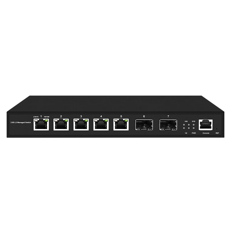 Onti-Switch l3、5x 1g/2.5g/ポート、2x10g sfp付き