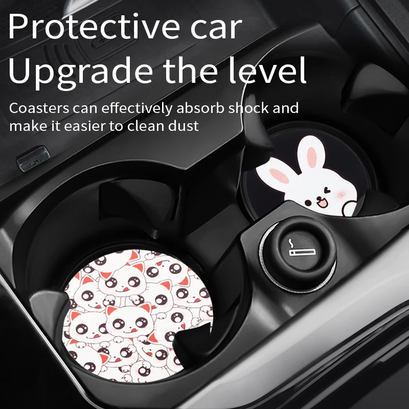 1 pcs Car Water roller coaster Cartoon car decoration non-slip storage mat Cute animal Car interior supplies Car accessories