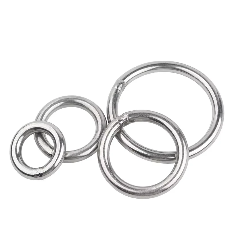 SUS304 Edelstahl O-Ring M3 M4 M5 M6 M8 M10 M12 Massiv Geschweißter O-Ring Durchmesser 15-500mm Geschweißte Rundringe für Umreifung – Detail 2