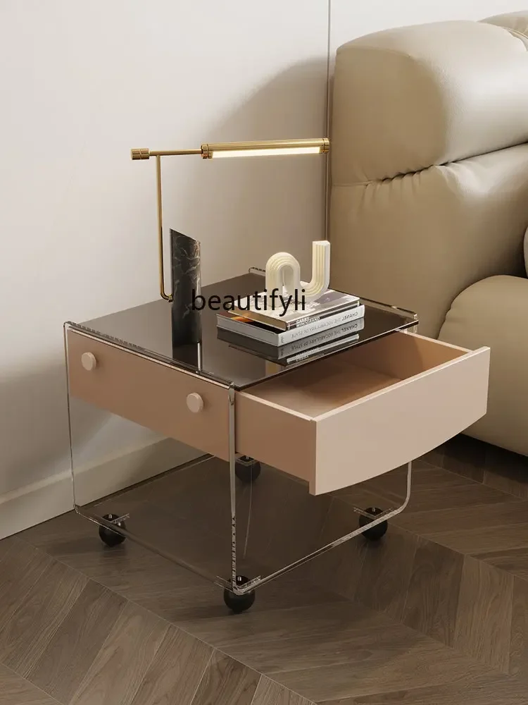 

Simple Modern Bedside Table Nordic Bedroom Storage Cabinet Acrylic Bedside Storage Small Cabinet storage cabinet furniture