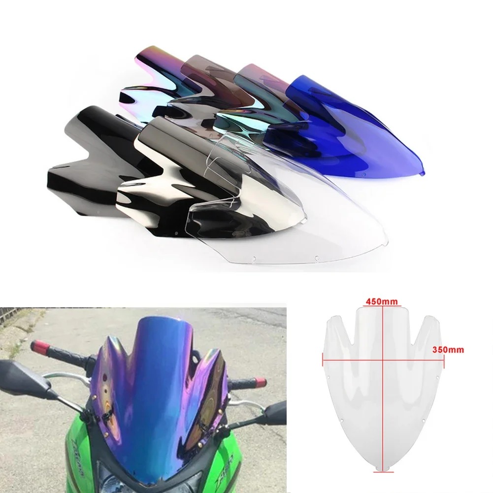 Motorcycle Double Bubble Windshield Deflector Protector Wind Screen For Kawasaki Ninja 650 650R EX650 ER-6F ER6F ER 6F 2006-2008