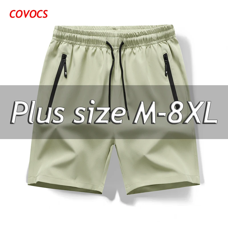 M-8XL Plus Size Shorts Men's Sports and Leisure Five-point Pants Men's Summer Thin Fat Quick-drying Sports Fitness Shorts