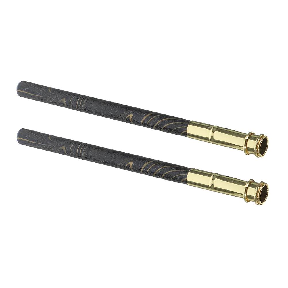 

2pcs Pencil Lengthening Tool Artists Metal Extender Sketching Writing Replaceable Tips Extended Rod Design Compatible Various