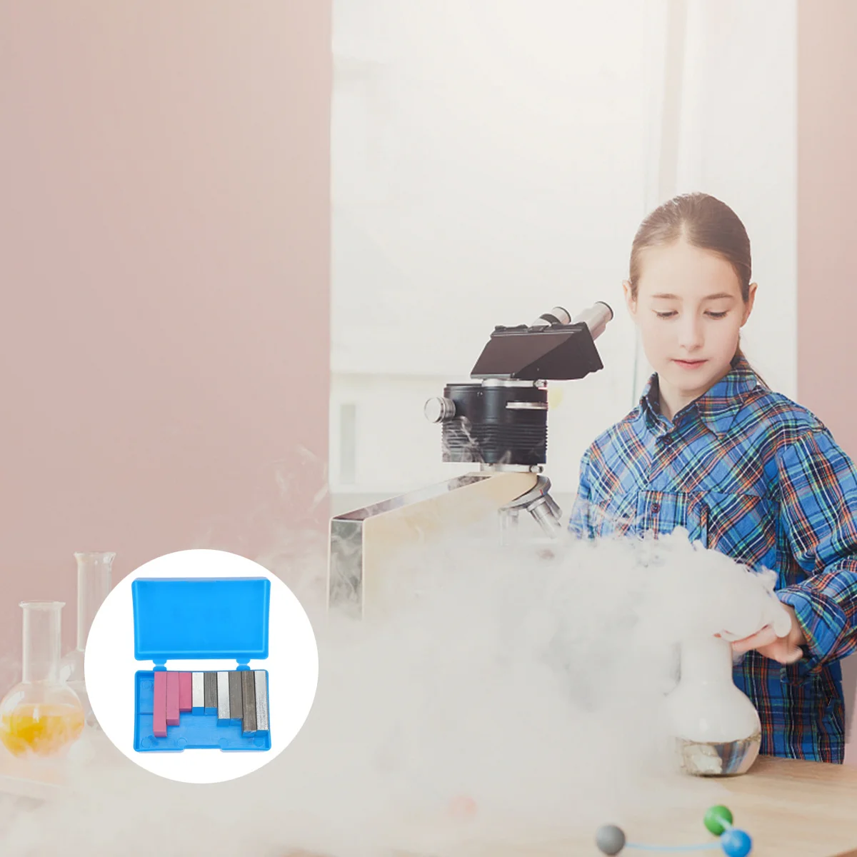 

9Pcs Density Block Set Cuboid Group Aluminum Iron Plastic Blocks Physics Experiment Kit Accurate Size Storage Box