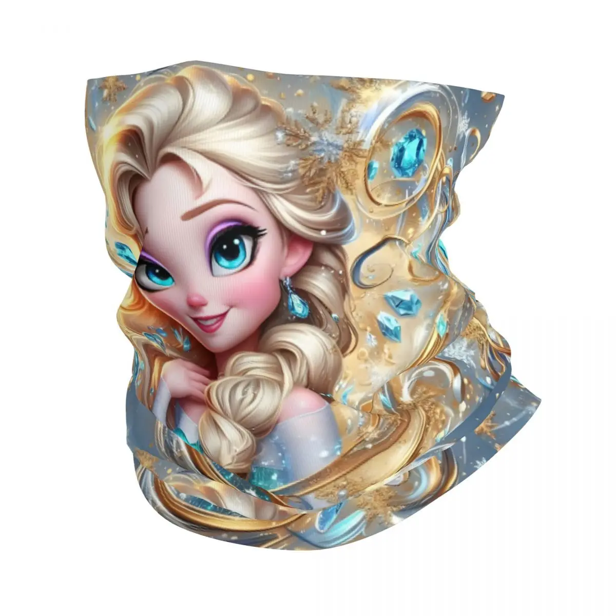 

Пользовательский фэнтезийный фильм «Холодное сердце» бандана для шеи, теплый женский и мужской зимний походный лыжный шарф, гетры, аниме, мультяшный кавайный чехол для лица