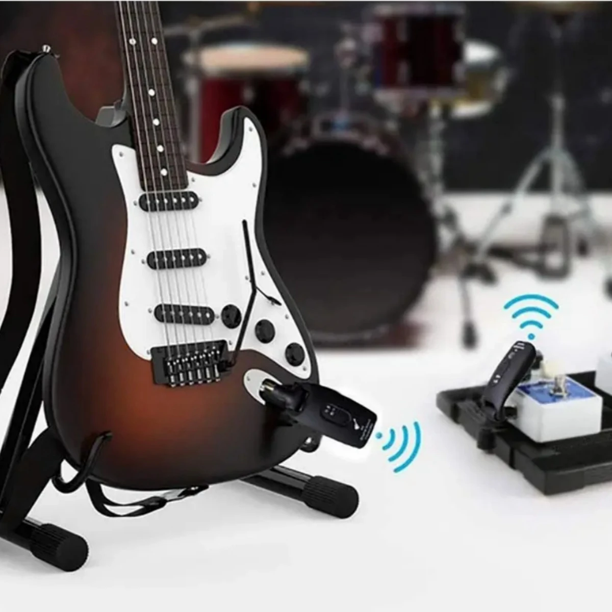 Miwayer A9 Guitar Wireless System 2.4GH Built in 4 Channels Wireless Guitar Transmitter Receiver for Electric Guitar Bass Violin