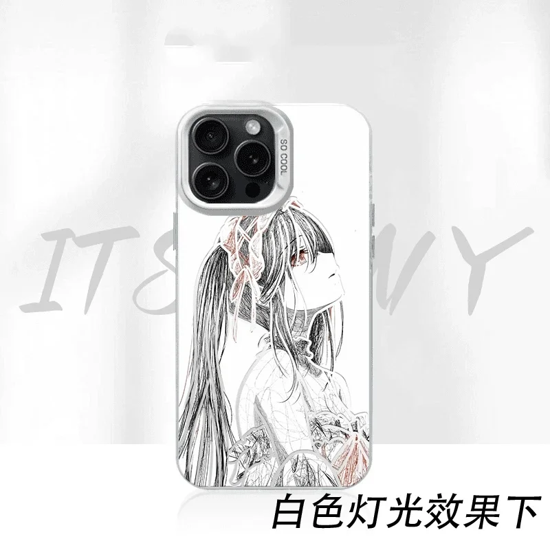 Чехол для телефона «Аниме-девушка Tokisaki Kurumi DATE LIVE» для iPhone 16, 15, 14, 13, 12, 11, 17 Pro Max Plus Air mini, противоударный чехол «Кошмар»