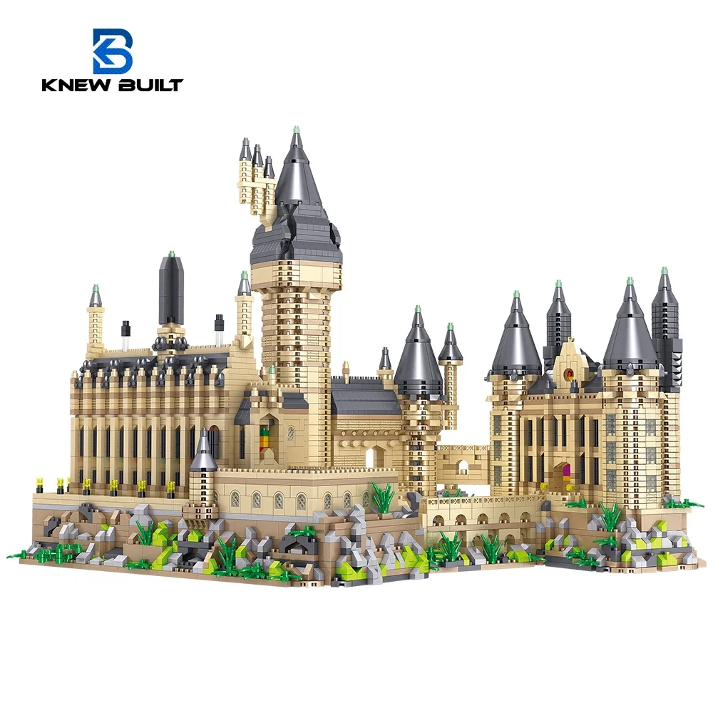 Knew Built Magic Castle Micro Mini Building Blocks DIY 3D Castle Bricks Model for Kids Toys Adult Gift Desktop Decoration