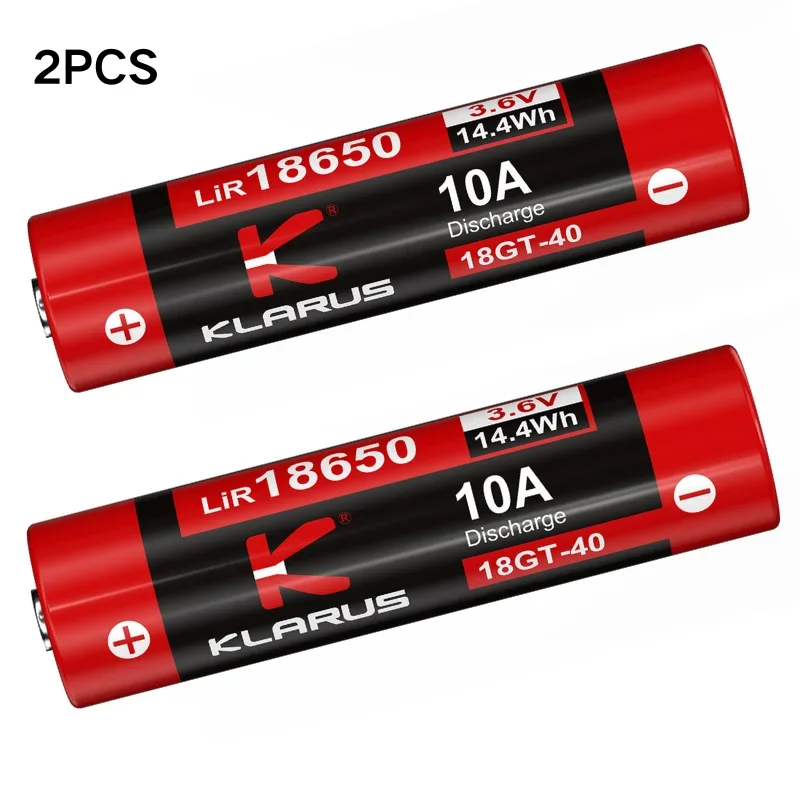 KLARUS 18GT-40 18650 Battery 4000mAh 10A Flashlight battery 18650 Li-ion Battery , Flashlight Gift