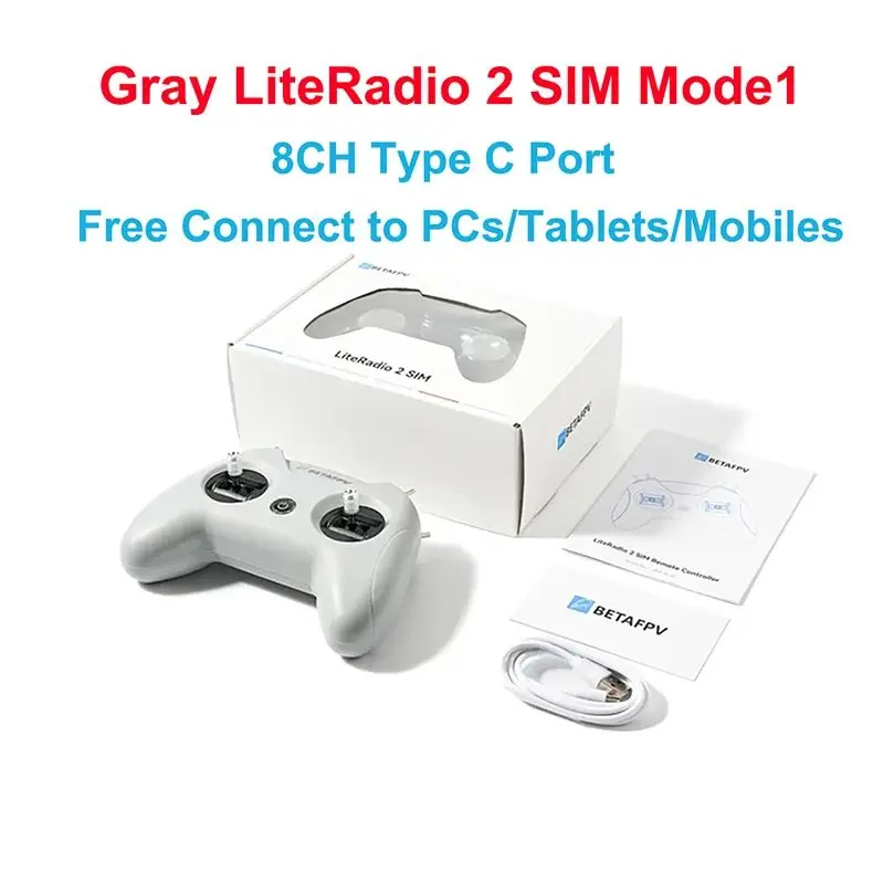 

BETAFPV LiteRadio 2 SIM-контроллера, 8-канальные контроллеры эмуляторов для DJI/для PhoenicRC6/AeroFlyRC8/ STEAM-RC, контроллер порта Type-C
