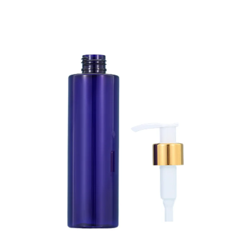 20Pcs Lotion Press Pump Bottle Liquid Soap Dispenser 100ml 200ml 250ml Blue Plastic Bottle Cosmetics Body Scrub Shampoo Bottles