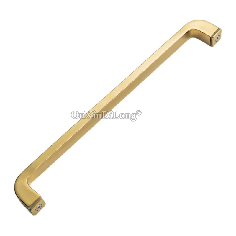 

Brand New 304 Stainless Steel Precision Casting Gold Bathroom Sliding Door Handles Shower Cabin Single Glass Door Pulls Handles