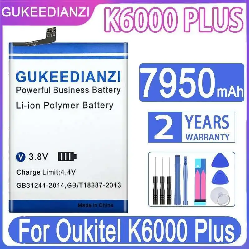 

Mobile Phone Battery For Oukitel K6000 Plus 7950Mah High Compatibility Fast Charging