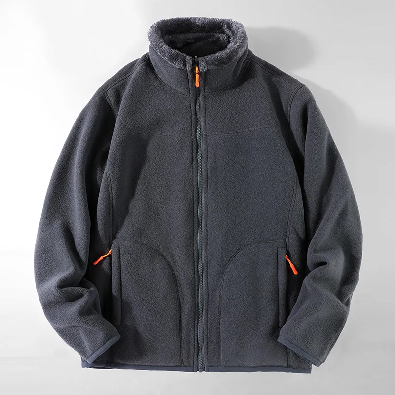 New Winter Men Coral Velvet Warm Cardigan Sweatshirt Jackets Fashion Couple Casual Jackets Coats Male Sportswear Outdoor Coats