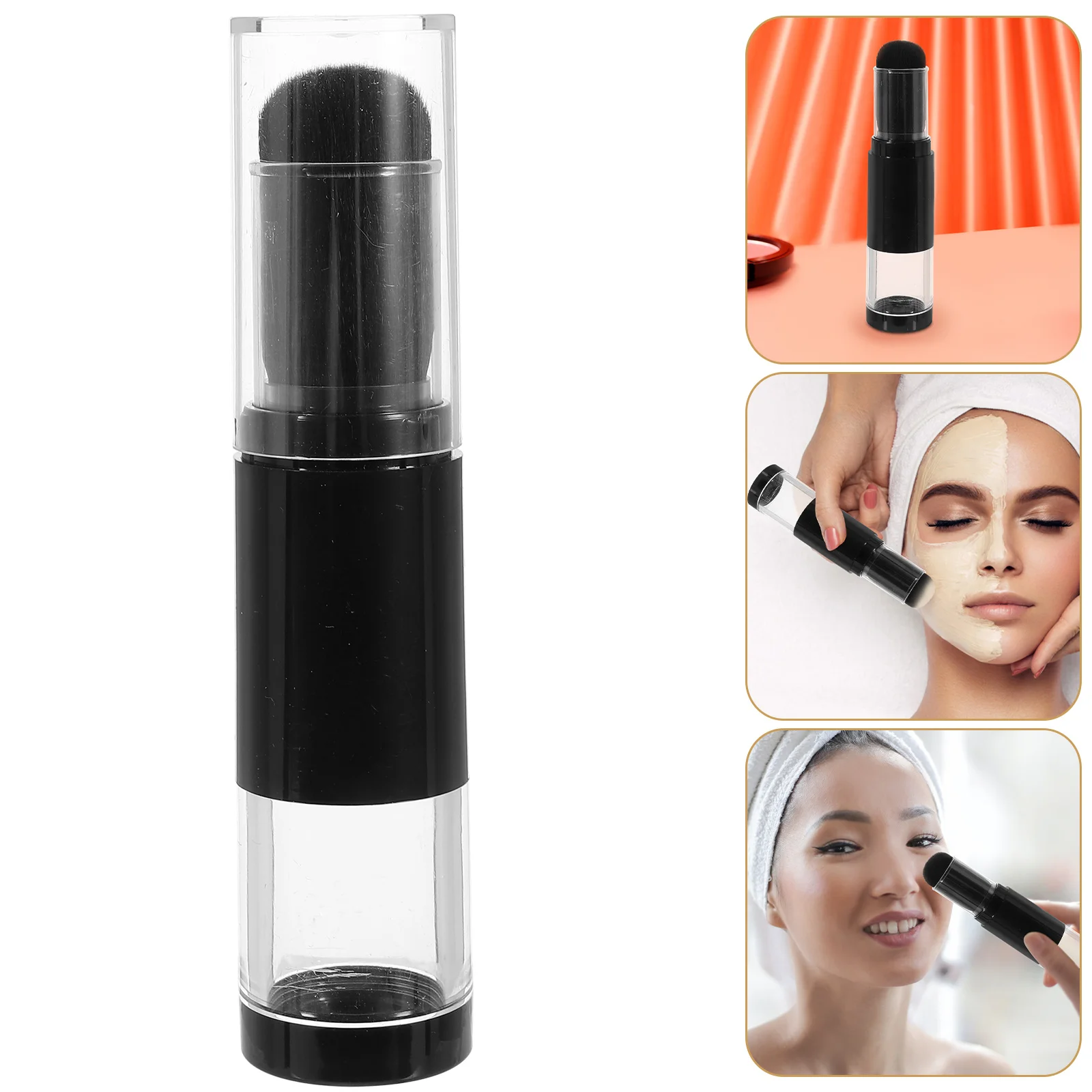 Press-type Makeup Brush Packaging Bottle All-in-one Portable Spray Powder Highlighters Bottles for Hair Travel Blush Lip Liner