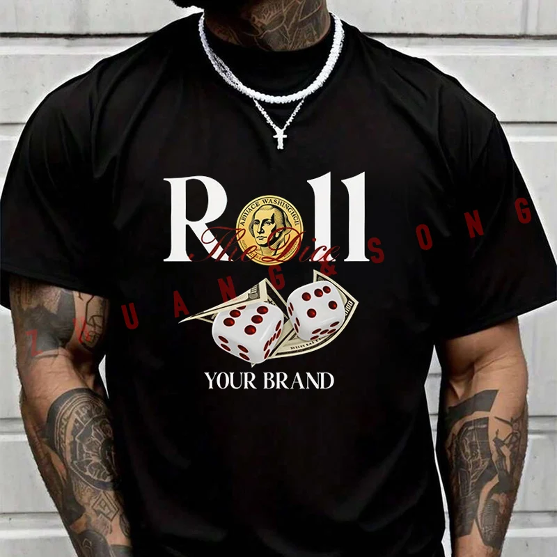 

Мужская футболка New Best Of Roll The Dice, потертая футболка, быстросохнущая рубашка, однотонные черные футболки, летняя повседневная верхняя одежда