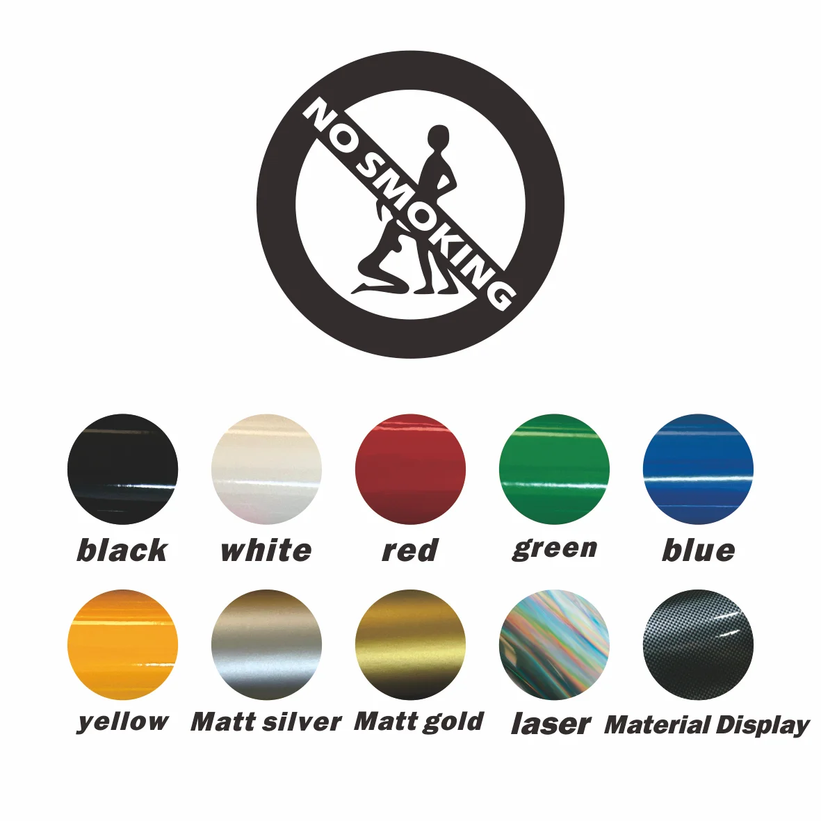 

2PCS 13.5x13.5cm 3D Reflective 'No Smoking' Car Stickers - Cute Boy & Girl Design, Custom Decals for Cars & Motorcycles