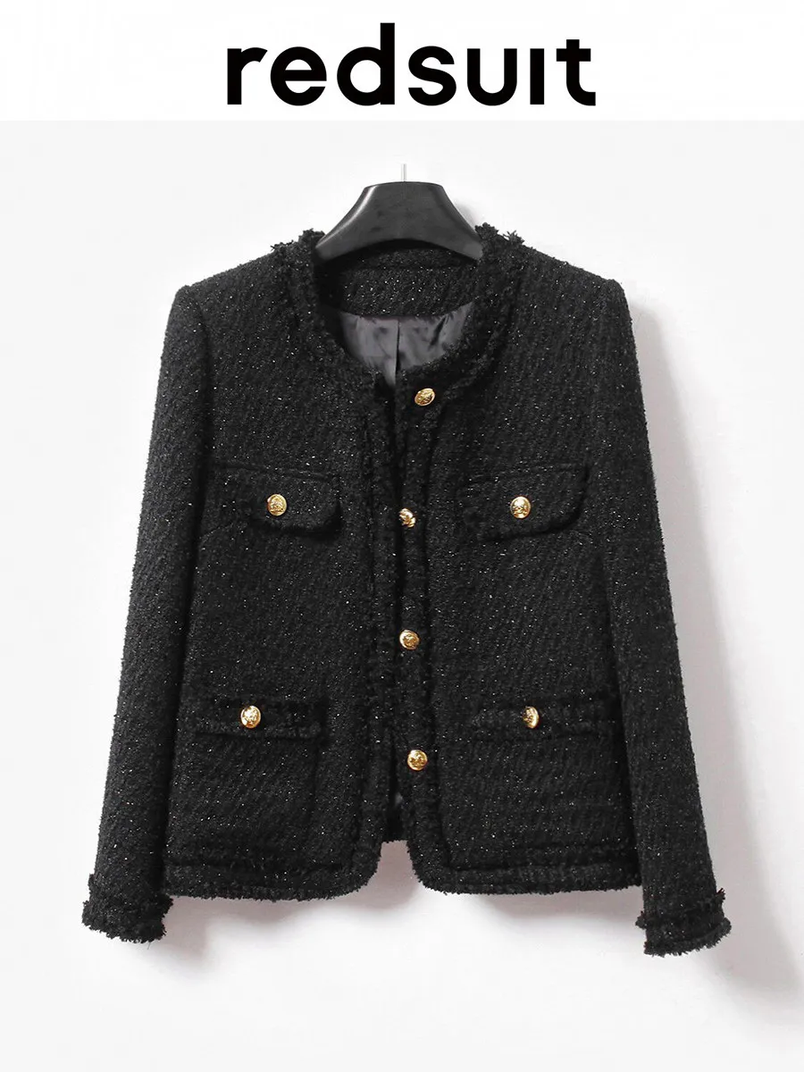 New Classic, fashionable, high-end black, unique, super beautiful, exquisite temperament jacket Custom size