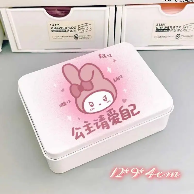 

Sanrio Girl cartoon storage box desktop Kuromi Anime Kawaii small card storage box Sweet cute sorting box miscellaneous box
