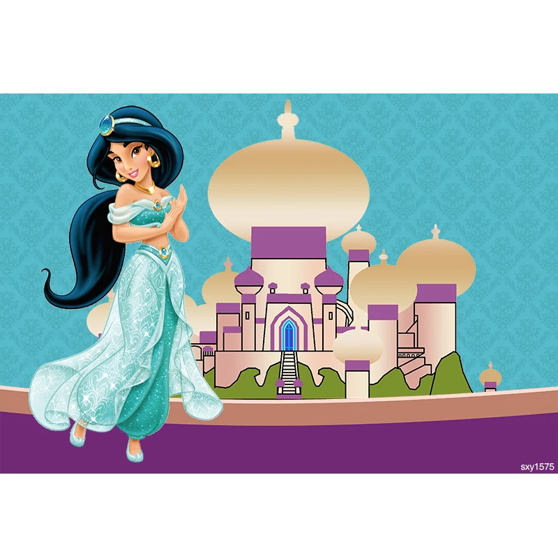 Aladdin princesa jasmim pano de fundo para estúdio foto cortina elefante tigre meninas festa aniversário photograp fundo