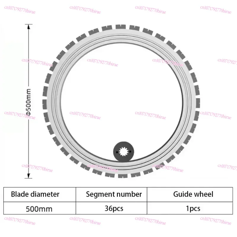 AC8500 500mm Electric Power Concrete Cutters 390mm Cutting Depth Wall Cutting Machine Ring Saw