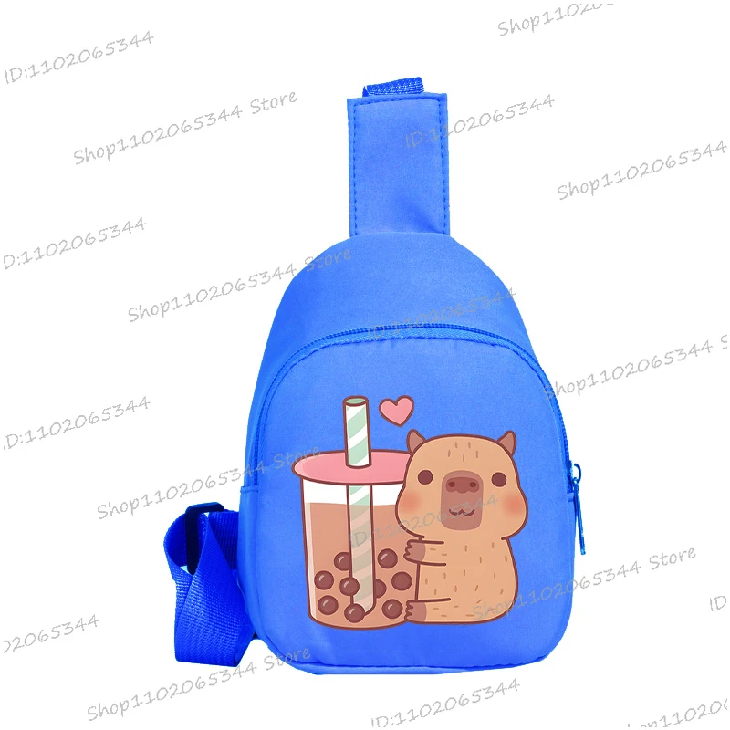 Borsa a tracolla per cartoni animati Capybara Borsa a tracolla per bambini con animali divertenti Borse a tracolla Capybara alla moda nere rosa viola