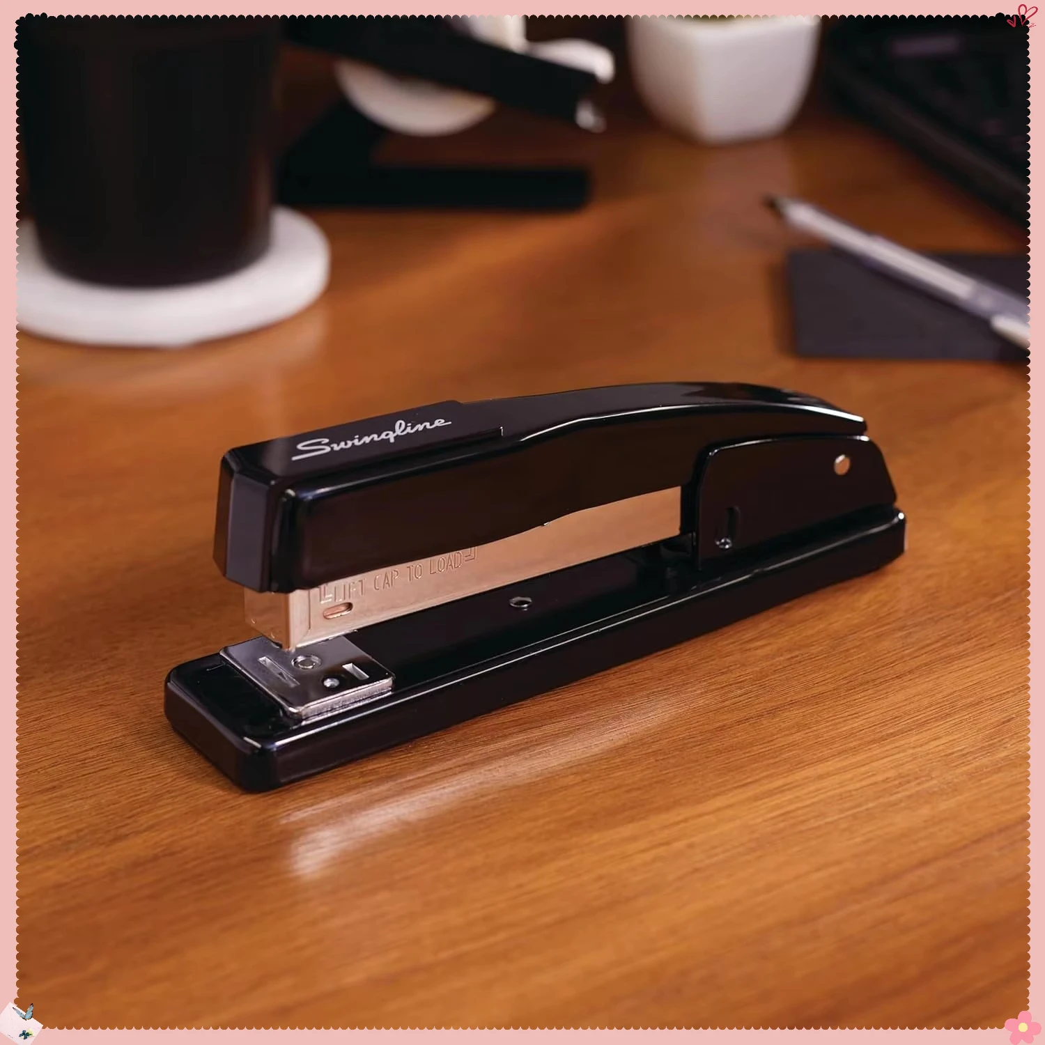 プロ仕様の金属製ホッチキス（黒）、20枚綴じ対応の頑丈なホッチキス、オフィス/学校用の詰まりにくい設計