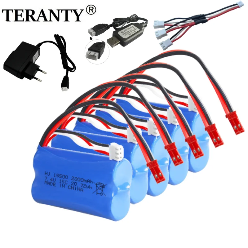 1-5PCS 7.4V 2800Mah…