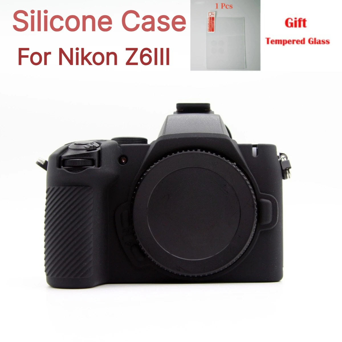 Silicone Camera Case Cover Skin Protector For Nikon Z6III Camera Bag digital anti-wear Silicone Skin + 1PCS Free Tempered Film