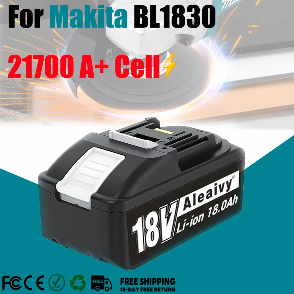 

Для Makita 18 В 21700 A + аккумулятор 18 Ач аккумуляторная батарея совместимая BL1830 BL150B BL1860B аккумулятор ударная дрель электроинструменты
