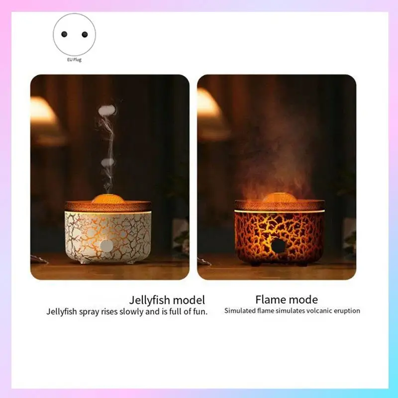 ABRG-560ML Увлажнители для ароматерапии Диффузоры 3D Увлажнитель воздуха с имитацией пламени Кольцо для дыма Спрей для комнаты