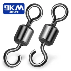 Fishing Swivels 50~200Pcs Open Eye Rolling Swivel Quick Change Leader Line Connector Stainless Steel Swivels Freshwater Tackle
