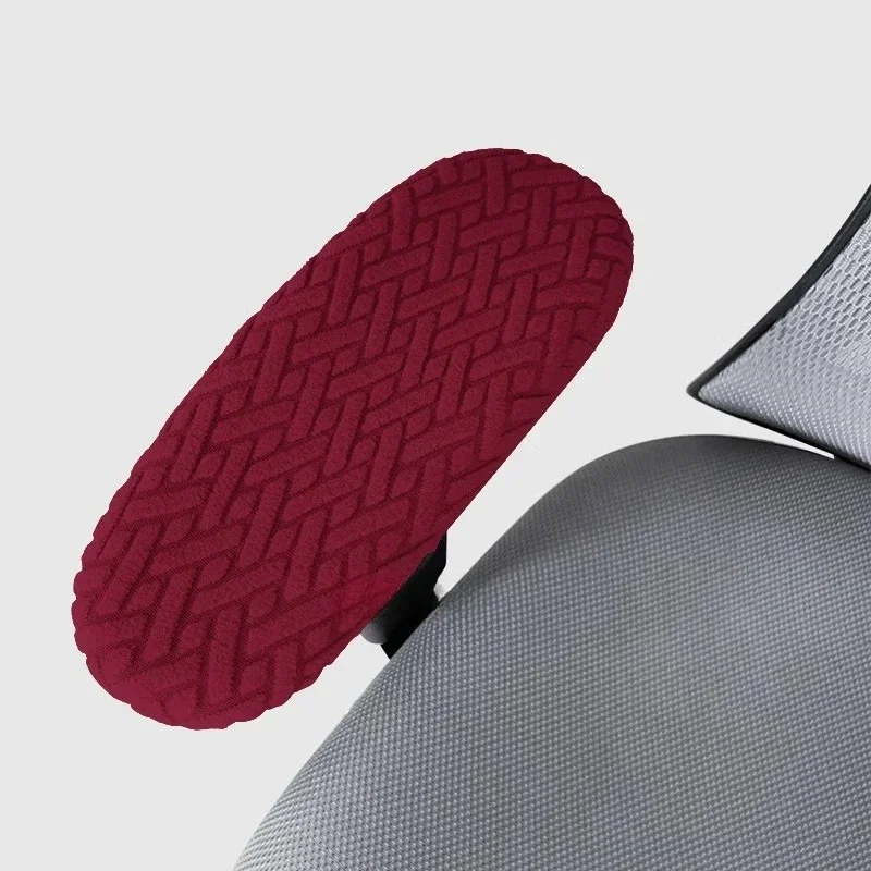 2개/세트 사무실 의자 팔걸이 커버 자카드 방오 컴퓨터 의자 팔 커버 단색 스트레치 의자 커버