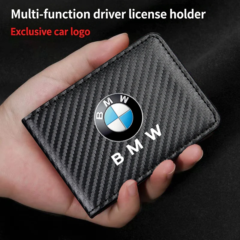 Carbon Fibre Wallet Car Driver License Case Card Holder Sticker For BMW M e46 e90 e60 f30 f10 e39 e36 g20 g30 f20 e87 Accessorie view 3
