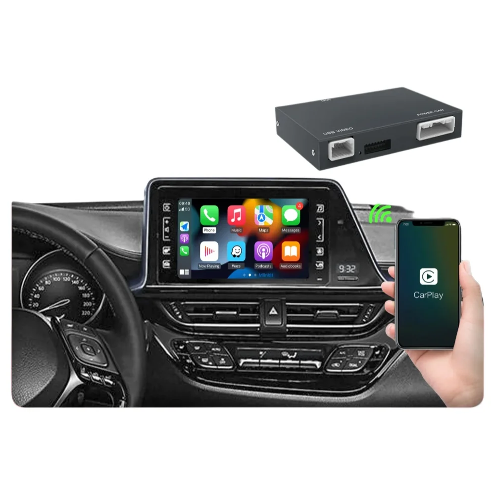 2026 NIEUWE Draadloze Carplay Android Auto module Voor TOYOTA CHR Corolla Camry Auris prius RAV4 Avensis Highlander Auto play decoder - afbeelding 2