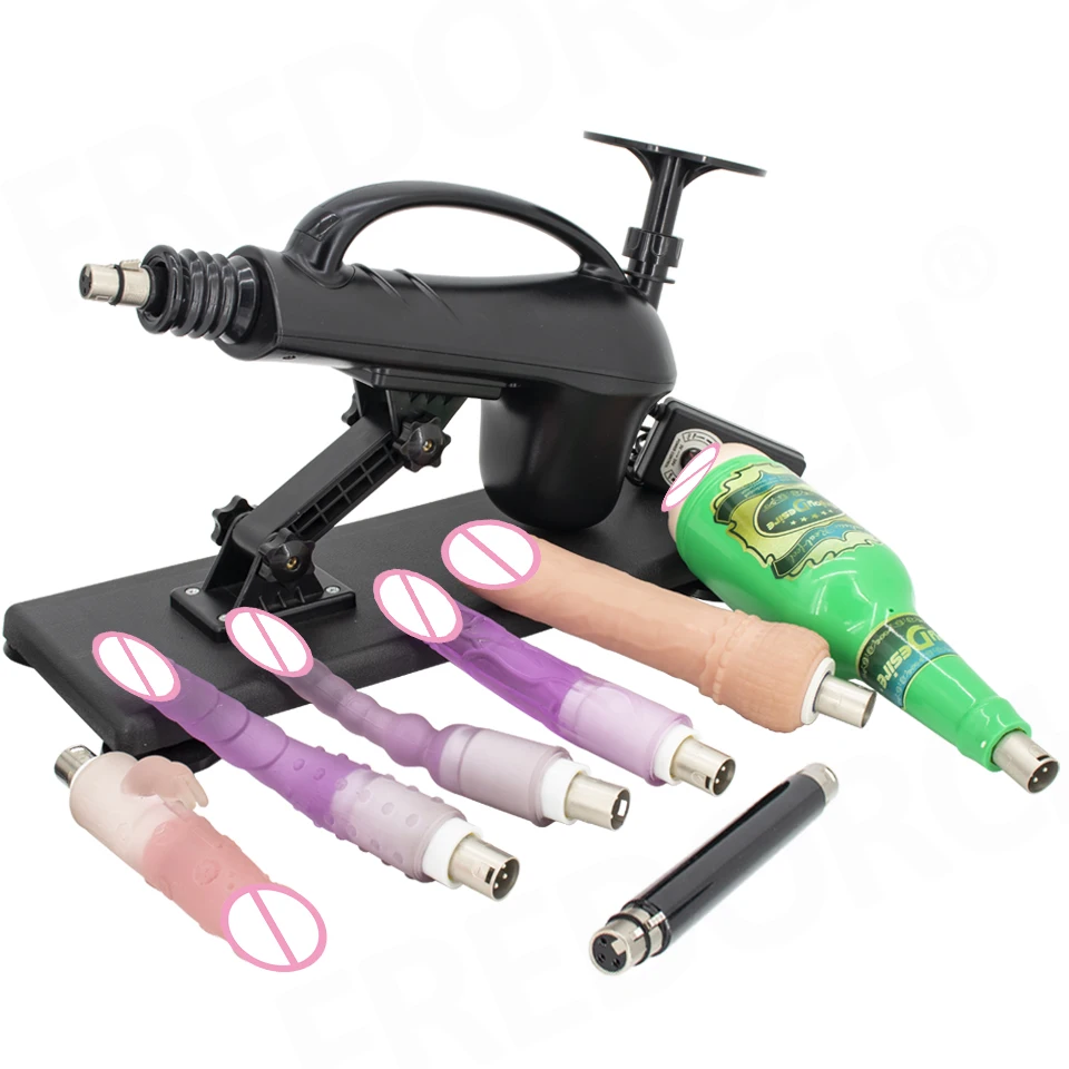 Women's Wireless Controlled Sex Machine with Adjustable Masturbation Pump and 3XLR Sex Gun, Suitable for Adult Sex Toys