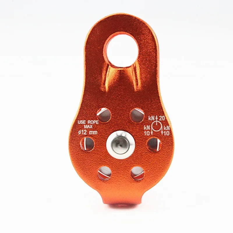 2024 Cheap High Quality Aluminum Alloy Climbing Single Wheel Pulley for Adventure Climbing