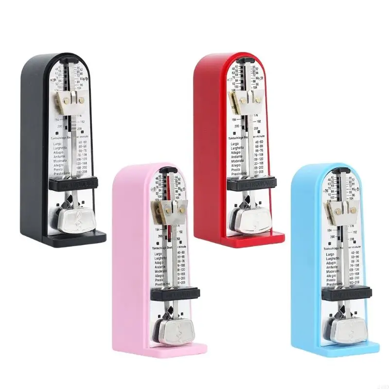 Mechanical Metronome for Rhythm Practice, Battery Guide with Compact Portable Body for Lesson Use and Drills 24BD