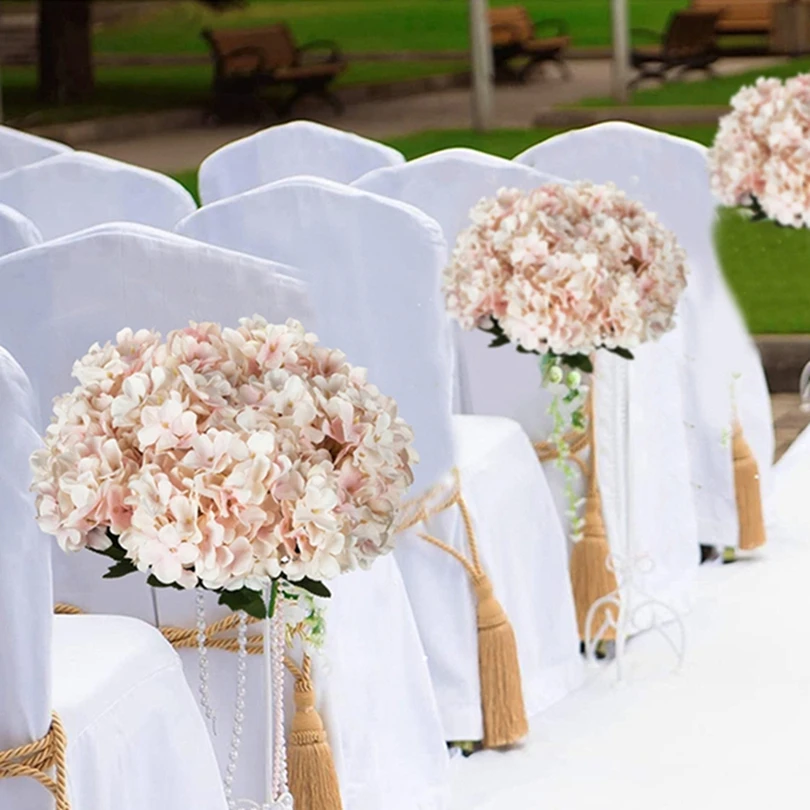 

5Pcs Silk Artificial Flowers Hydrangeas Wedding Bridal Bouquets Christmas Home Garden High Quality Gifts Box Decorative Products