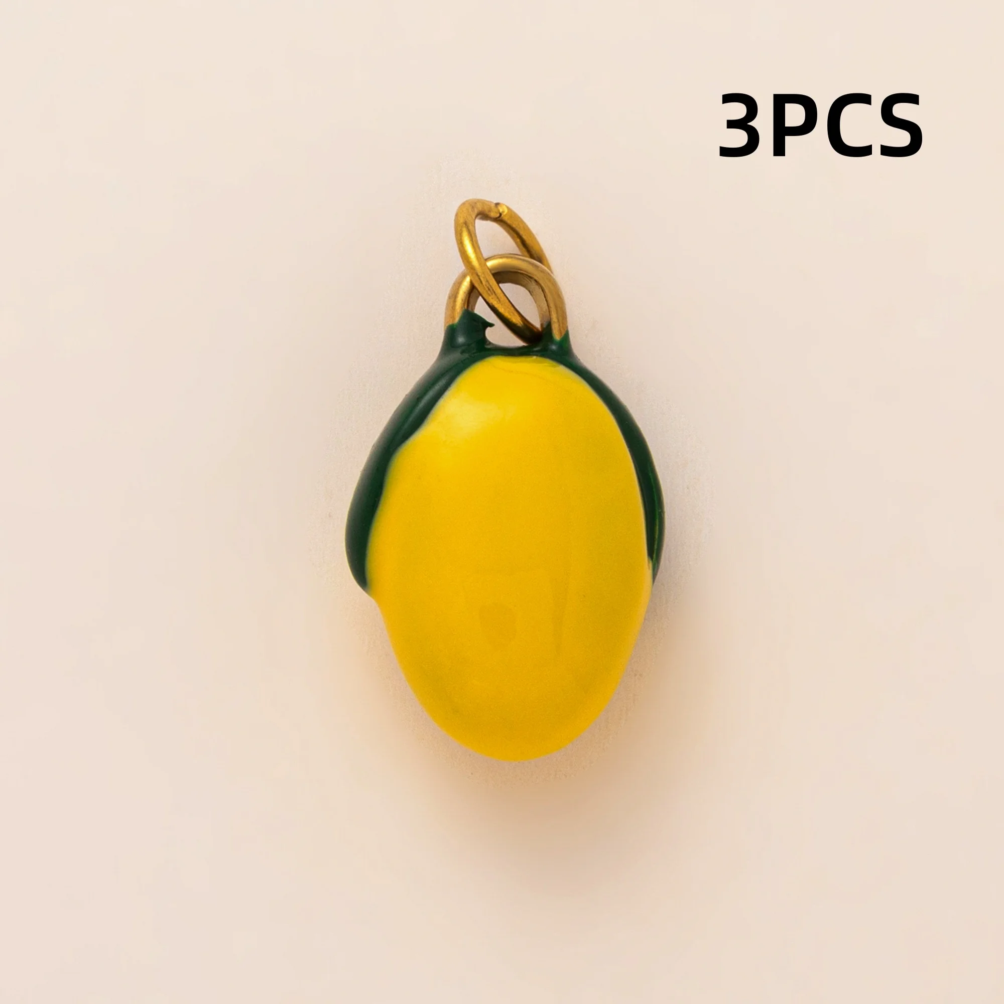 3 Stück Nischen-Anhänger im frischen und modischen Zitronen-Chili-Orangen-Papaya-Design zum Selbermachen für Schmuck – Detail 4