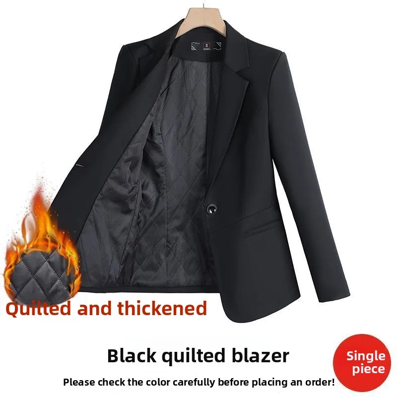 Thiened coton costume décontracté Jaet femmes 2024 nouveau automne hiver haut de gamme petite taille ajouté coton ouest manteau Bla