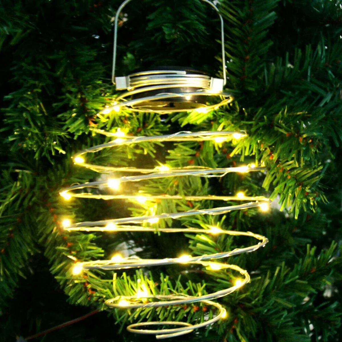 

Solar Spiral Lights Outdoor Waterproof Iron Art Lanterns Garden Decor Solar Lamp String Light Garland Hanging Decoration