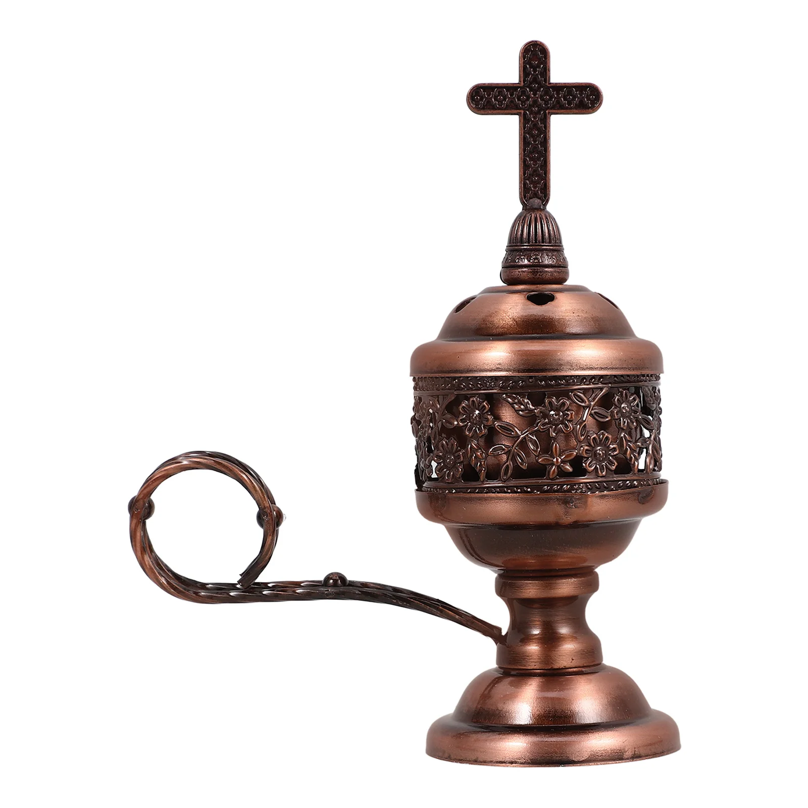 

Metal Incense Burner Vintage Desktop Holder Aromatherapy Censer Decor for Home Office Living Room Incense Burner