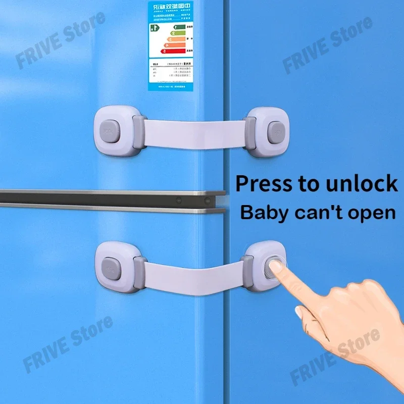 

NEW Press To Unlock Child Protection Lock Baby Refrigerator Dishwasher Cabinet Lock Punch-free Lock Childproof Accessories