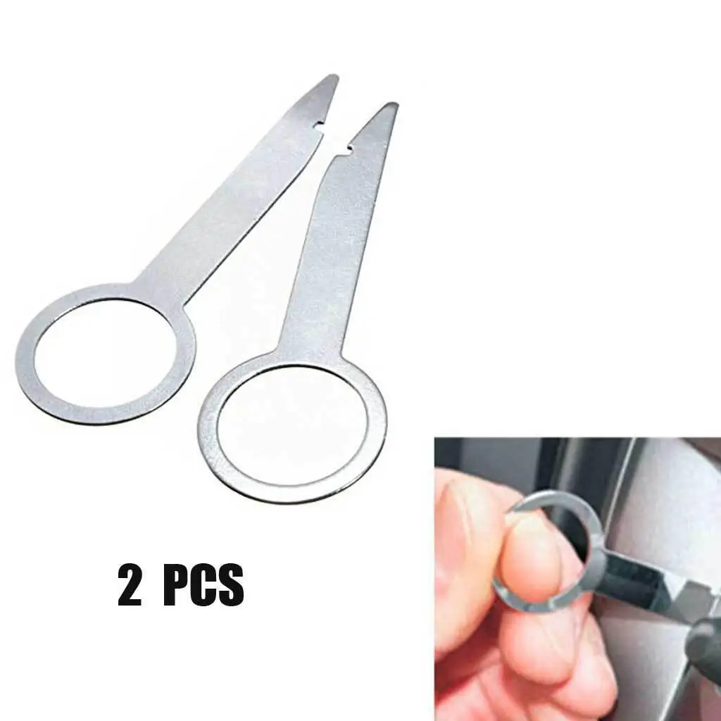 Radio Removal Tool Kit Hardware Alloy Keys Double Din Stereo Puller Set for Volkswagen Mk4 Monsoon Units